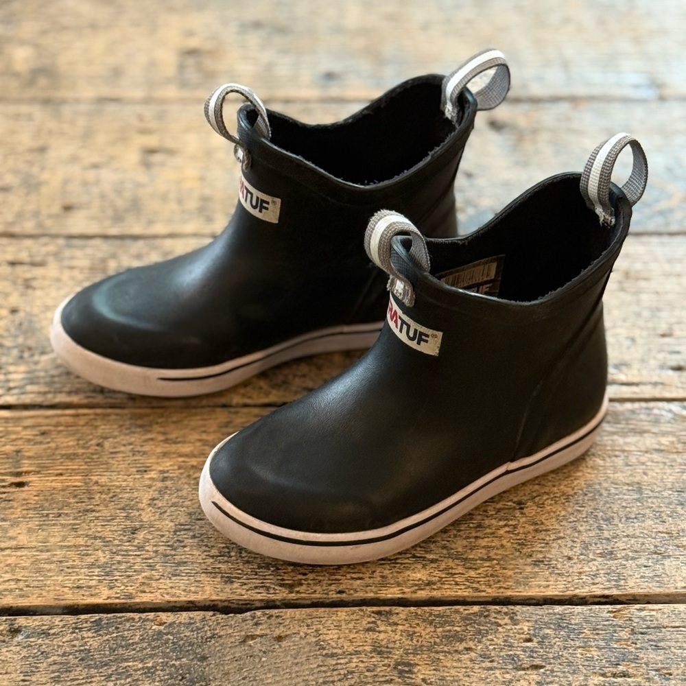 NMTUF Black Kids Rain Boots